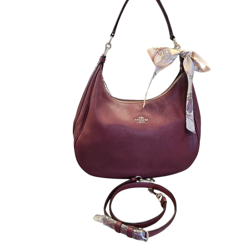 Coach 2016 Harley Hobo Oxblood/Burgundy Leather Convertible Bag